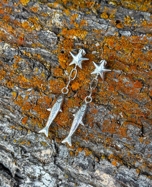 Star Fish Dangle Earrings
