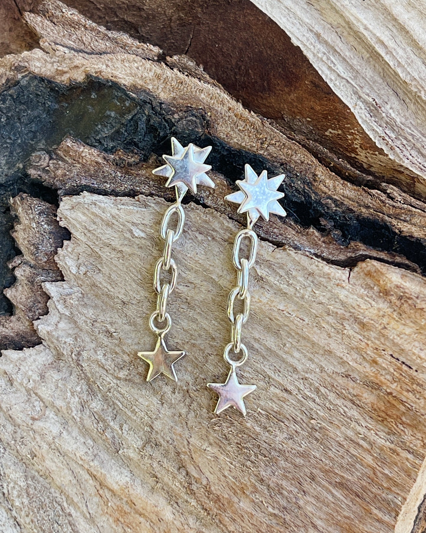 Starburst Chunky Chain Earrings