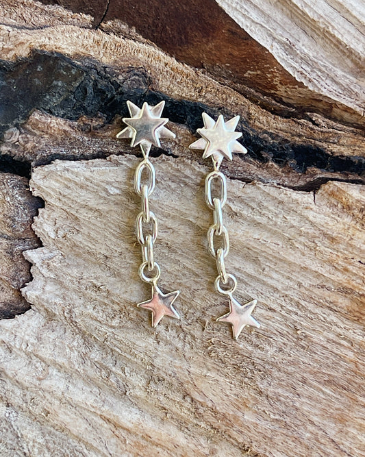 Starburst Chunky Chain Earrings