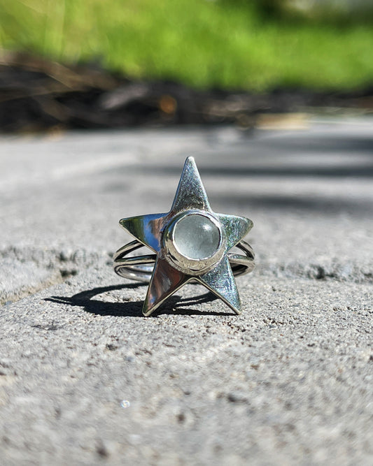 Moonstone Star Ring