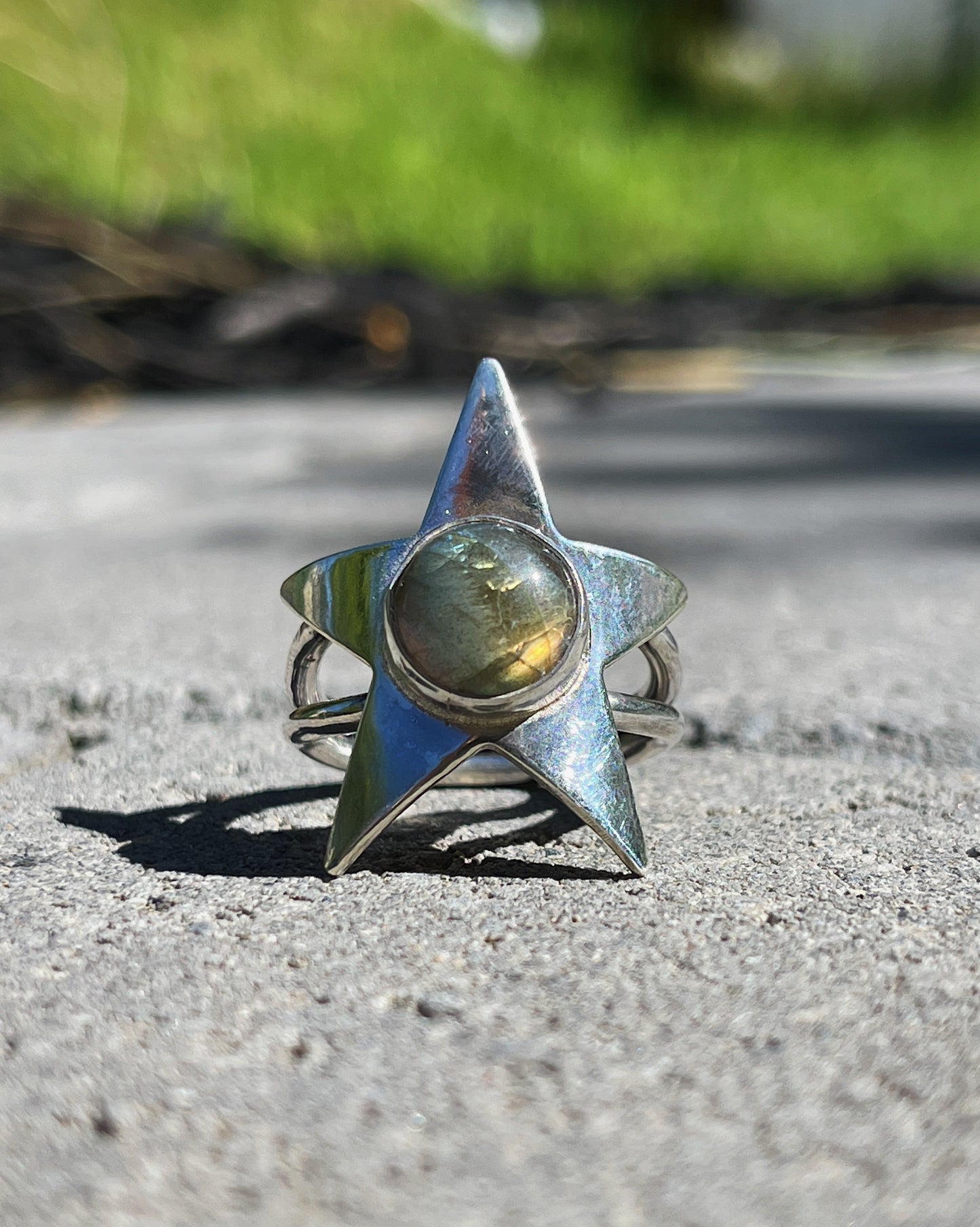 Labradorite Star Ring