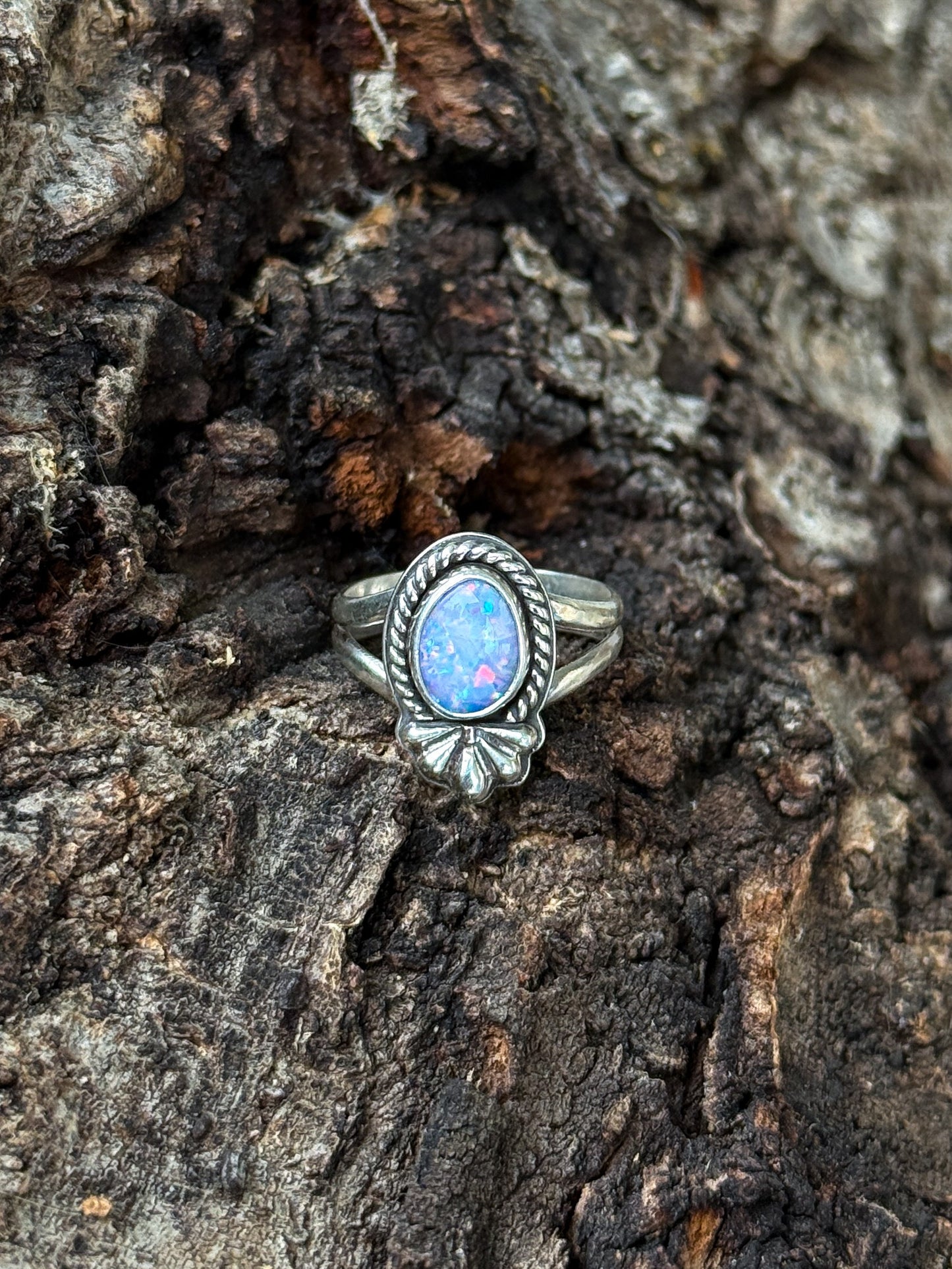 Blue Opal Ring