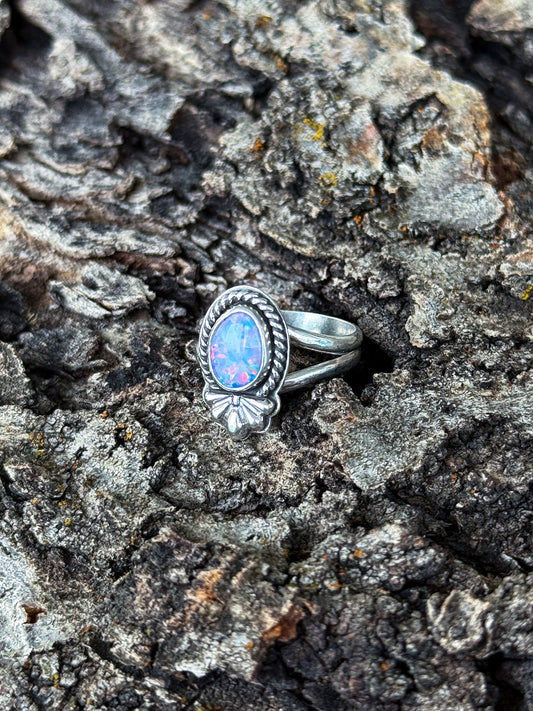 Blue Opal Ring