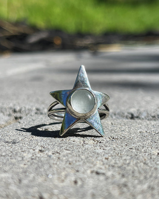 Moonstone Star Ring