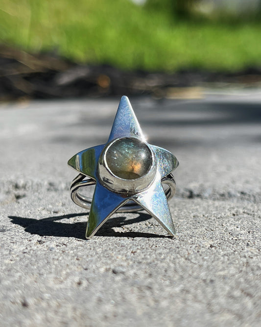 Labradorite Star Ring