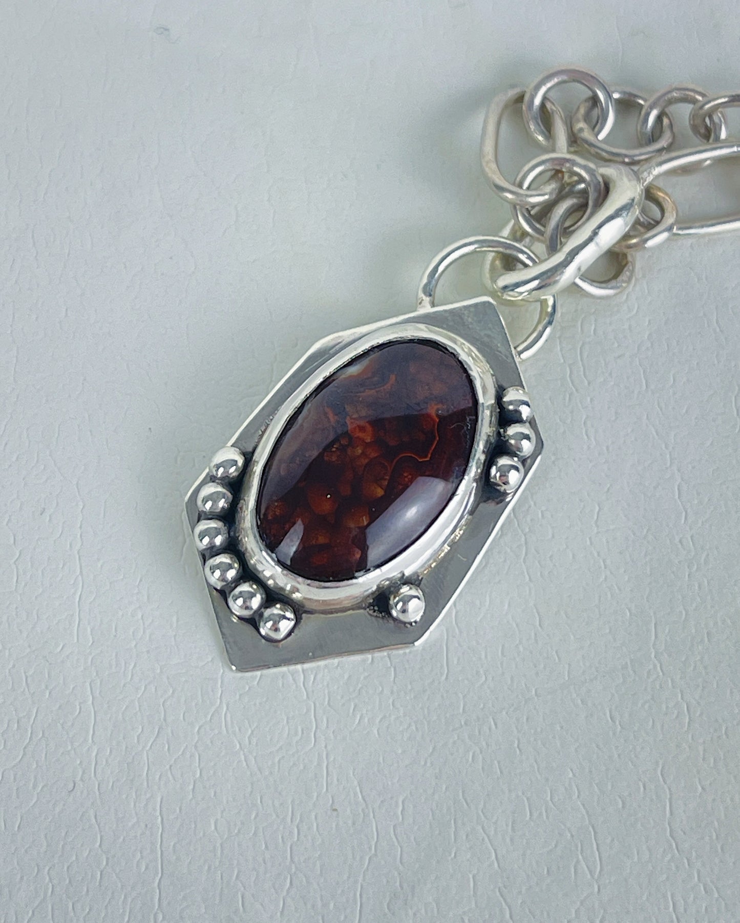 Fire Agate Pendant