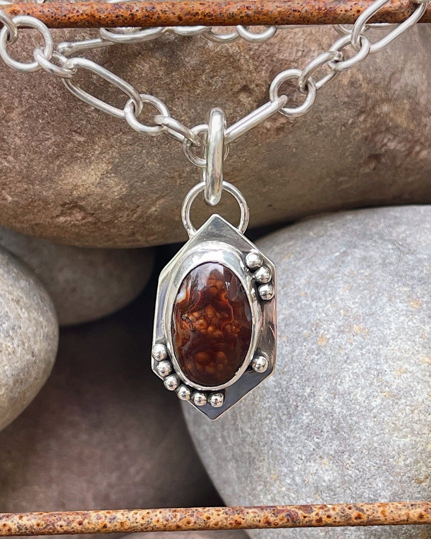 Fire Agate Pendant