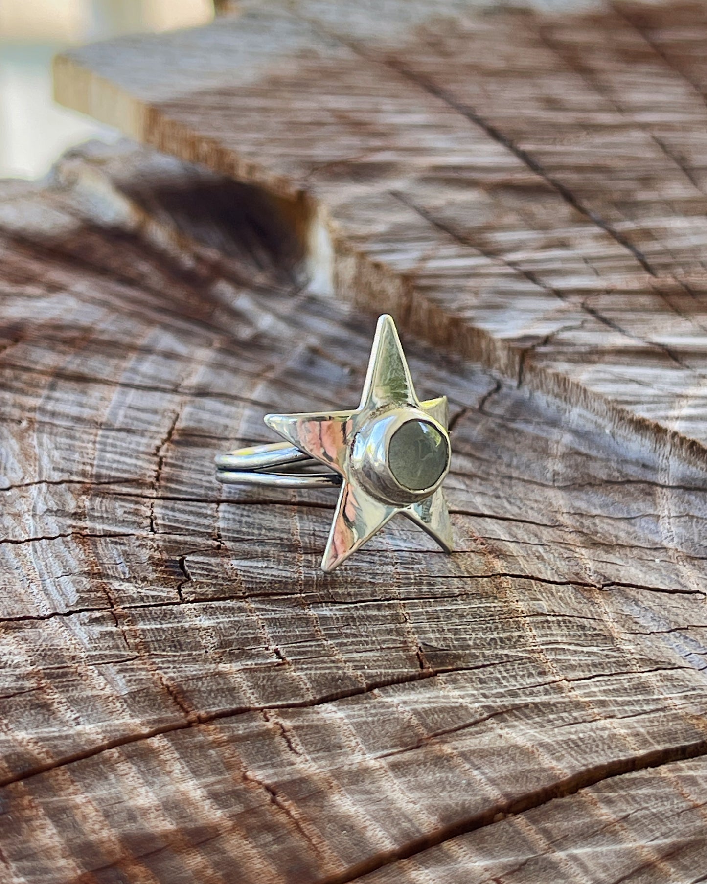 Moonstone Star Ring