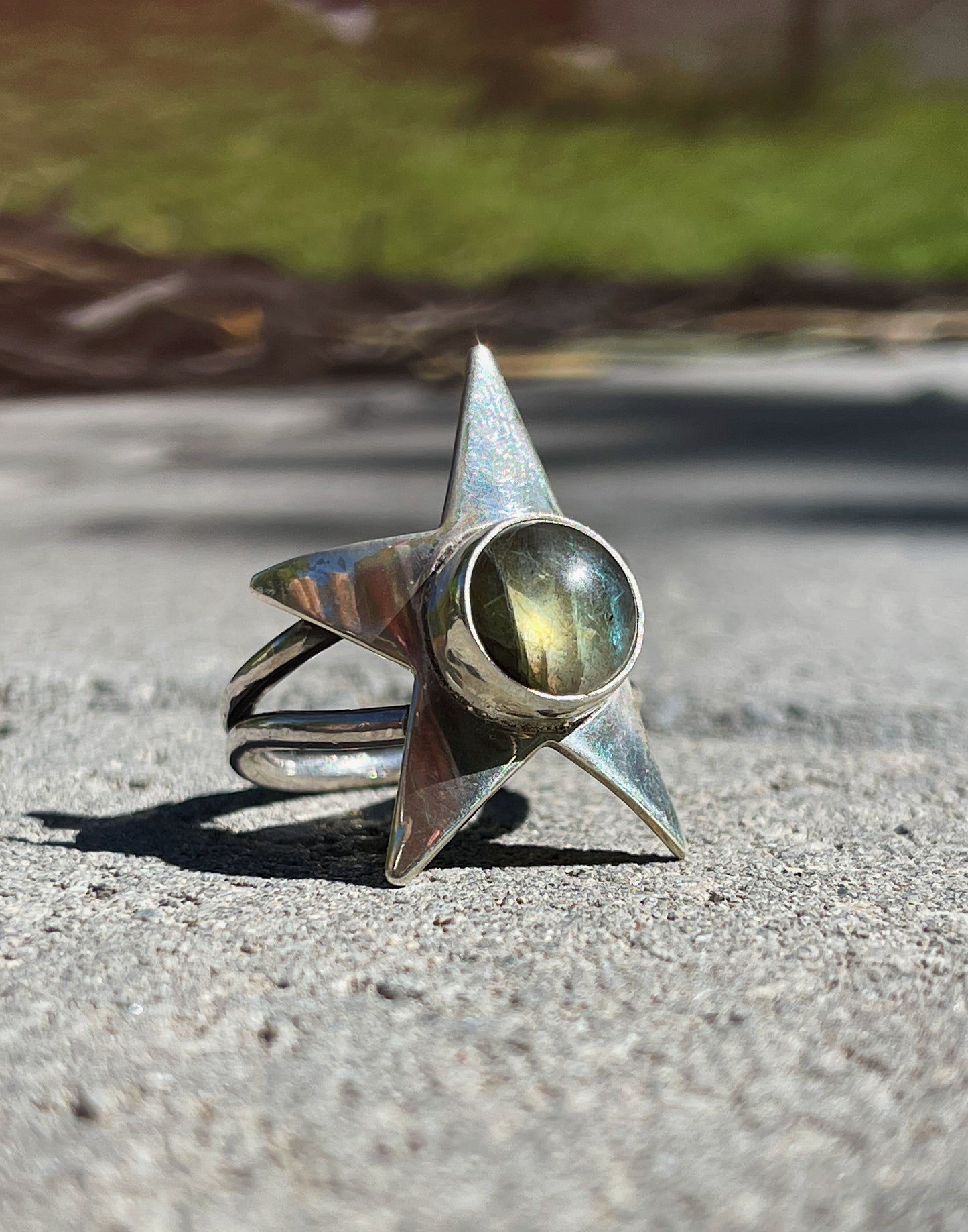 Labradorite Star Ring