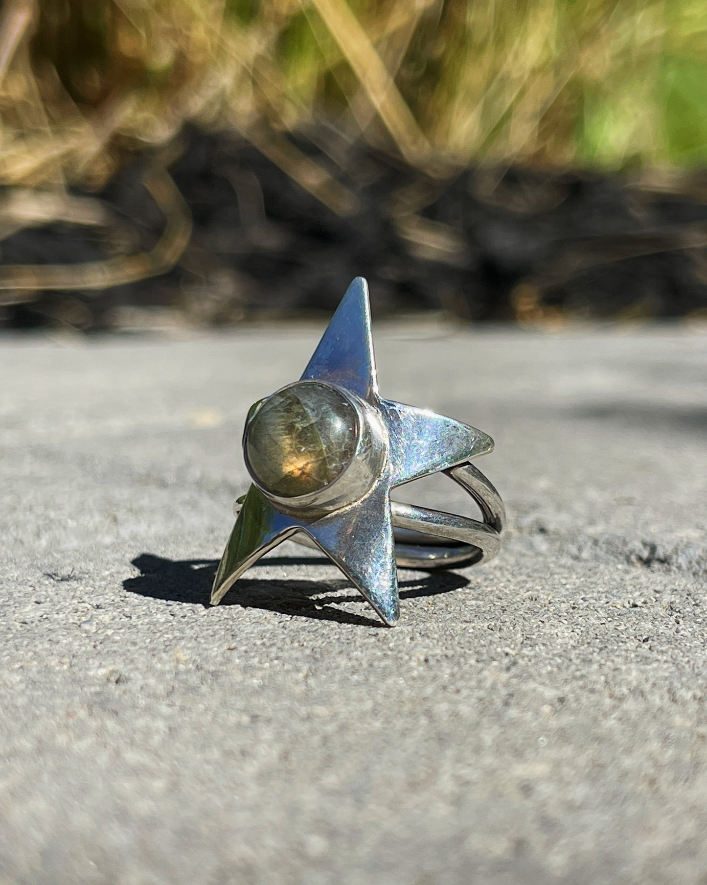 Labradorite Star Ring