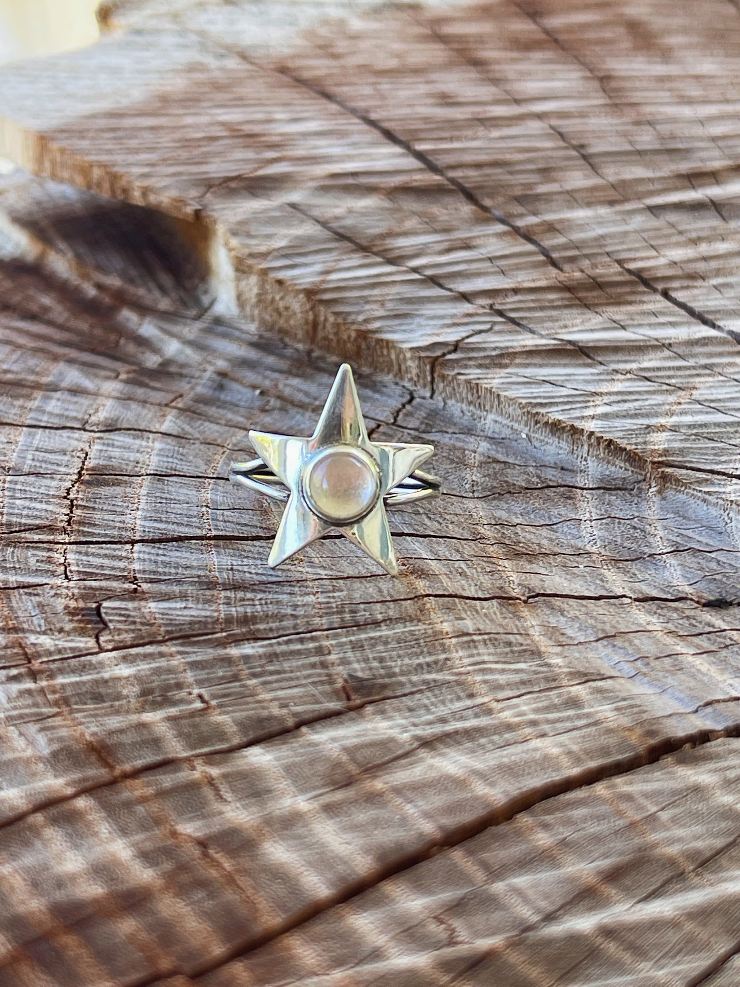 Clear Quartz Star Ring