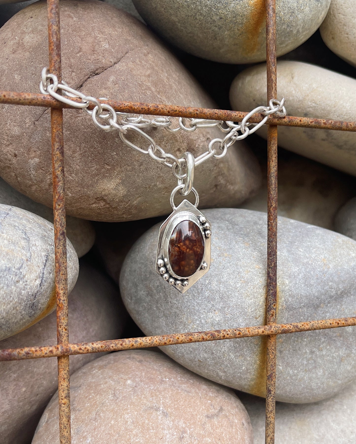 Fire Agate Pendant