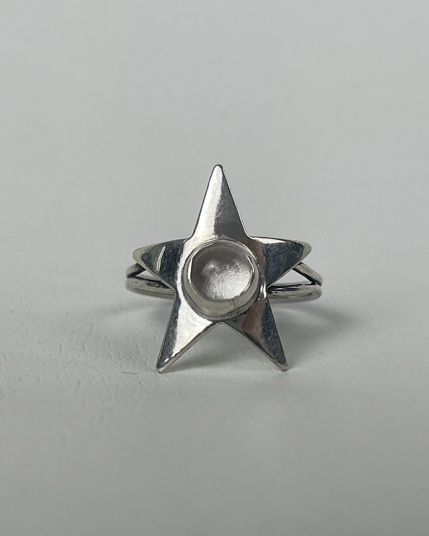 Clear Quartz Star Ring