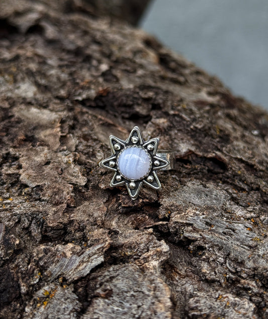 Banded Agate Octogram Ring