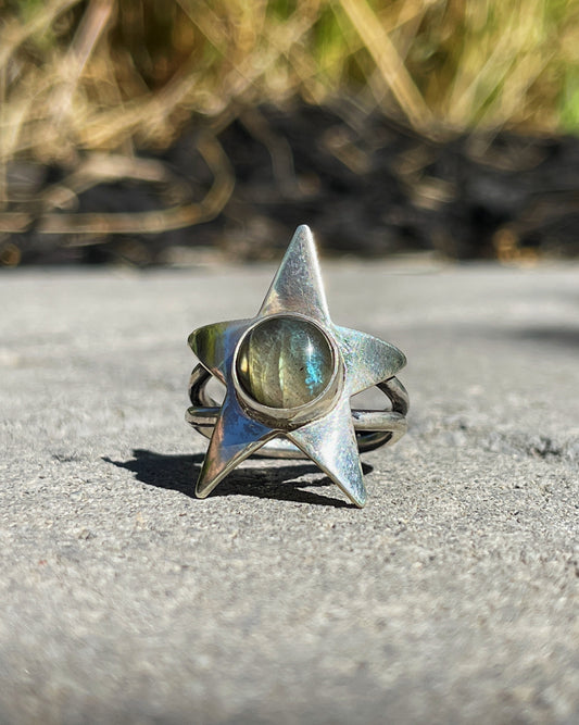 Labradorite Star Ring