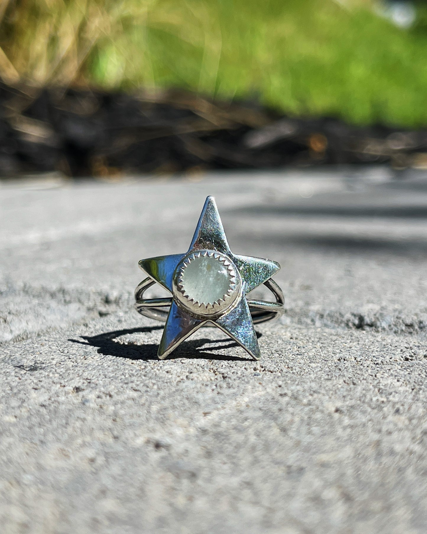 Moonstone Star Ring